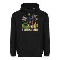 Black louisiana mardi gras Heavyweight Hoodie - MaliasSmallBusiness