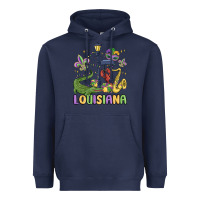 Navy louisiana mardi gras Heavyweight Hoodie - MaliasSmallBusiness