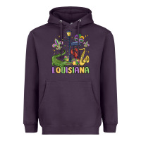 Plum louisiana mardi gras Heavyweight Hoodie - MaliasSmallBusiness