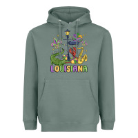 Sage louisiana mardi gras Heavyweight Hoodie - MaliasSmallBusiness