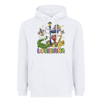 White louisiana mardi gras Heavyweight Hoodie - MaliasSmallBusiness