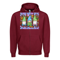 Burgundy easter gnome egg tumbler Zipper Hoodie - Artiststas