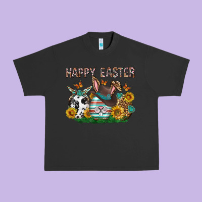 Western Happy Easter Urban Heavy Tee Designed By Neo Western