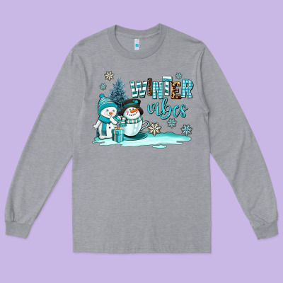 Winter Vibes Long Sleeve Tee Designed By Adodesignshop