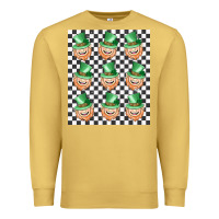 Antique Gold boujee checker board leprechaun Premium Sweatshirt - MaliasSmallBusiness