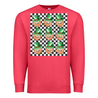 Cardinal boujee checker board leprechaun Premium Sweatshirt - MaliasSmallBusiness