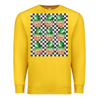 Lemon boujee checker board leprechaun Premium Sweatshirt - MaliasSmallBusiness