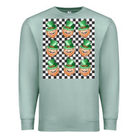 Seafoam boujee checker board leprechaun Premium Sweatshirt - MaliasSmallBusiness