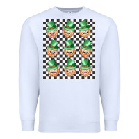 White boujee checker board leprechaun Premium Sweatshirt - MaliasSmallBusiness