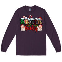 Plum santa baby with santa and christmas tree cake Long Sleeve Tee - AdoDesignShop
