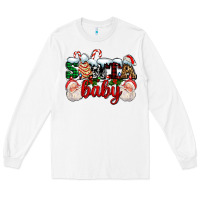 White santa baby with santa and christmas tree cake Long Sleeve Tee - AdoDesignShop