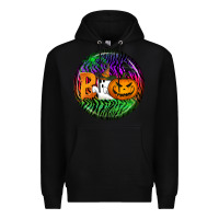 Black halloween round earrings 3 Premium Hoodie - BundleAndBundleShop