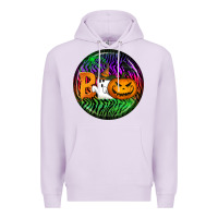 Lilac halloween round earrings 3 Premium Hoodie - BundleAndBundleShop