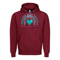 Burgundy valentine's day rainbow let all that you do be done in love 1 corinthi Zipper Hoodie - AdoDesignShop