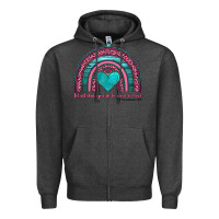 Charcoal Heather valentine's day rainbow let all that you do be done in love 1 corinthi Zipper Hoodie - AdoDesignShop