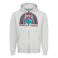 Dove Grey valentine's day rainbow let all that you do be done in love 1 corinthi Zipper Hoodie - AdoDesignShop