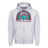 Heather Grey valentine's day rainbow let all that you do be done in love 1 corinthi Zipper Hoodie - AdoDesignShop