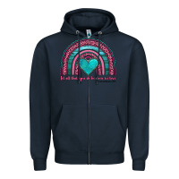 Navy valentine's day rainbow let all that you do be done in love 1 corinthi Zipper Hoodie - AdoDesignShop