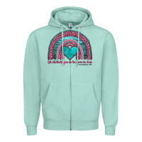 Seafoam valentine's day rainbow let all that you do be done in love 1 corinthi Zipper Hoodie - AdoDesignShop