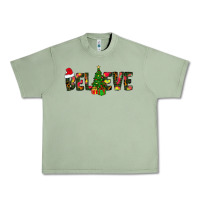 Oil Green believe christmas Urban Heavy Tee - CowhideDigitalArt
