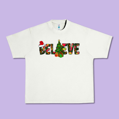Believe Christmas Urban Heavy Tee Designed By Cowhidedigitalart