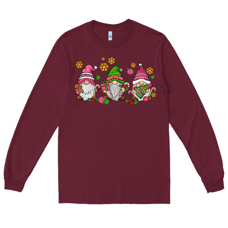 Pink Christmas Gnomies Long Sleeve Tee by AdoDesignShop | Teevron