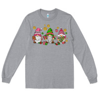 Heather Grey pink christmas gnomies Long Sleeve Tee - AdoDesignShop