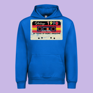 Vintage 1990 60th Birthday Cassette 30 Years Old 60 Years Urban Hoodie Designed By Bettercallsaul