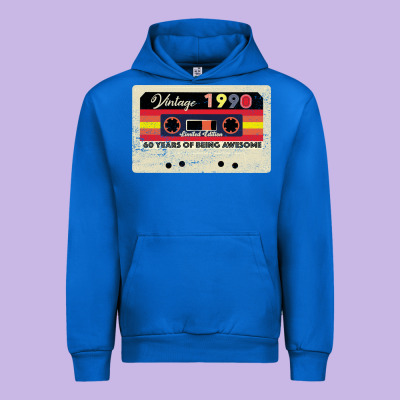 Vintage 1990 60th Birthday Cassette 30 Years Old 60 Years Urban Hoodie Designed By Bettercallsaul