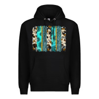 Black gemstone sunflower cowhide brushstroke Premium Hoodie - AdoDesignShop