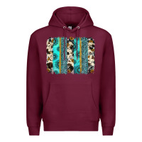 Burgundy gemstone sunflower cowhide brushstroke Premium Hoodie - AdoDesignShop