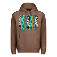 Chestnut gemstone sunflower cowhide brushstroke Premium Hoodie - AdoDesignShop
