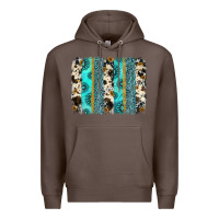 Coffee gemstone sunflower cowhide brushstroke Premium Hoodie - AdoDesignShop