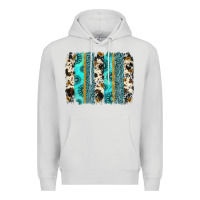 Dove Grey gemstone sunflower cowhide brushstroke Premium Hoodie - AdoDesignShop