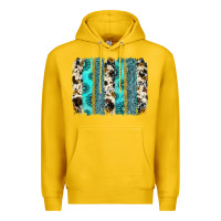 Lemon gemstone sunflower cowhide brushstroke Premium Hoodie - AdoDesignShop