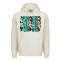 Oatmeal Heather gemstone sunflower cowhide brushstroke Premium Hoodie - AdoDesignShop