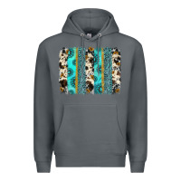 Rock gemstone sunflower cowhide brushstroke Premium Hoodie - AdoDesignShop