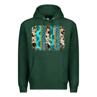 Sports Green gemstone sunflower cowhide brushstroke Premium Hoodie - AdoDesignShop