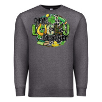 Charcoal Heather one lucky teacher Premium Sweatshirt - MaliasSmallBusiness