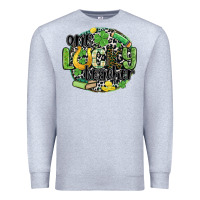 Heather Grey one lucky teacher Premium Sweatshirt - MaliasSmallBusiness