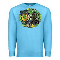 Ocean Blue one lucky teacher Premium Sweatshirt - MaliasSmallBusiness