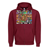 Burgundy easter bunny egg cowhide leopard Zipper Hoodie - Artiststas