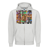 Dove Grey easter bunny egg cowhide leopard Zipper Hoodie - Artiststas