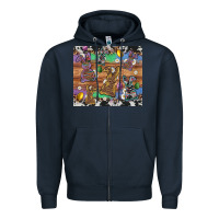 Navy easter bunny egg cowhide leopard Zipper Hoodie - Artiststas