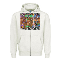 Oatmeal Heather easter bunny egg cowhide leopard Zipper Hoodie - Artiststas
