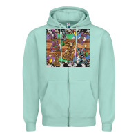 Seafoam easter bunny egg cowhide leopard Zipper Hoodie - Artiststas