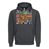 Smoke easter bunny egg cowhide leopard Zipper Hoodie - Artiststas