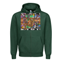 Sports Green easter bunny egg cowhide leopard Zipper Hoodie - Artiststas