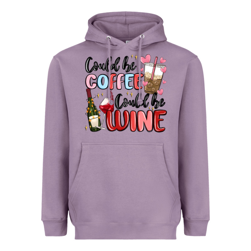 Could Be Coffee Could Be Wine Heavyweight Hoodie by MaliasSmallBusiness | Teevron