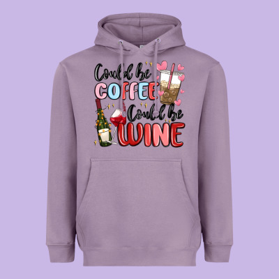 Could Be Coffee Could Be Wine Heavyweight Hoodie Designed By Maliassmallbusiness